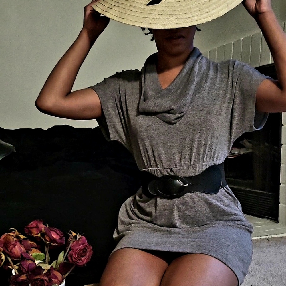 Gray Belted Dress